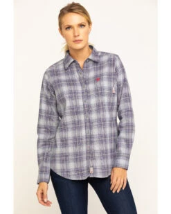 Ariat Women's FR Abigail Plaid Print Long Sleeve Work Shirt -Country Clothing Store 2000283795 500 P1