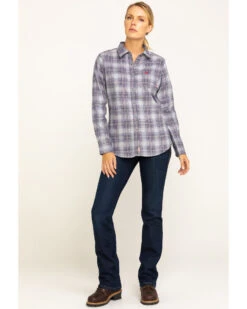 Ariat Women's FR Abigail Plaid Print Long Sleeve Work Shirt -Country Clothing Store 2000283795 500 P6