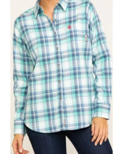 Ariat Women's FR Gisela Plaid Print Long Sleeve Work Shirt -Country Clothing Store 2000283796 400 P4