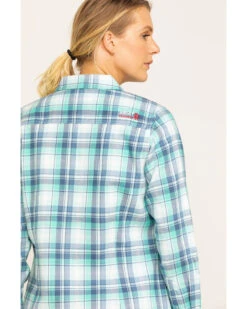 Ariat Women's FR Gisela Plaid Print Long Sleeve Work Shirt -Country Clothing Store 2000283796 400 P5