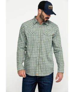 Cody James Men's FR Woven Plaid Print Long Sleeve Button Down Work Shirt -Country Clothing Store 2000284553 300 P1