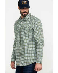 Cody James Men's FR Woven Plaid Print Long Sleeve Button Down Work Shirt -Country Clothing Store 2000284553 300 P3