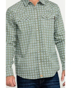 Cody James Men's FR Woven Plaid Print Long Sleeve Button Down Work Shirt -Country Clothing Store 2000284553 300 P4