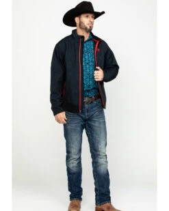 Cinch Men's Dark Gray Zip-Front Bonded Softshell Jacket -Country Clothing Store 2000284633 020 P6