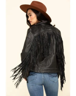 STS Ranchwear Women's Black Chenae Fringe Leather Jacket -Country Clothing Store 2000285667 001 P2