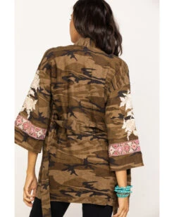 Johnny Was Women's Molly Camo Yuki Trapunto Linen Kimono -Country Clothing Store 2000285855 900 P2