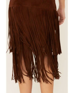 Stetson Women's Brown Fringe Suede Skirt -Country Clothing Store 2000286949 200 P3