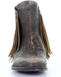 Circle G Women's Studded Fringe Fashion Booties - Round Toe -Country Clothing Store 2000288154 001 P5