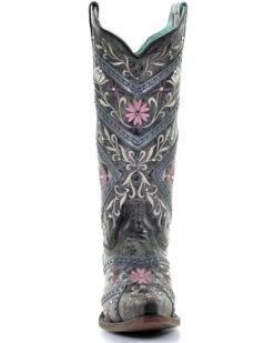 Corral Women's Floral Embroidery & Rhinestones Western Boots - Snip Toe -Country Clothing Store 2000288724 001 P5