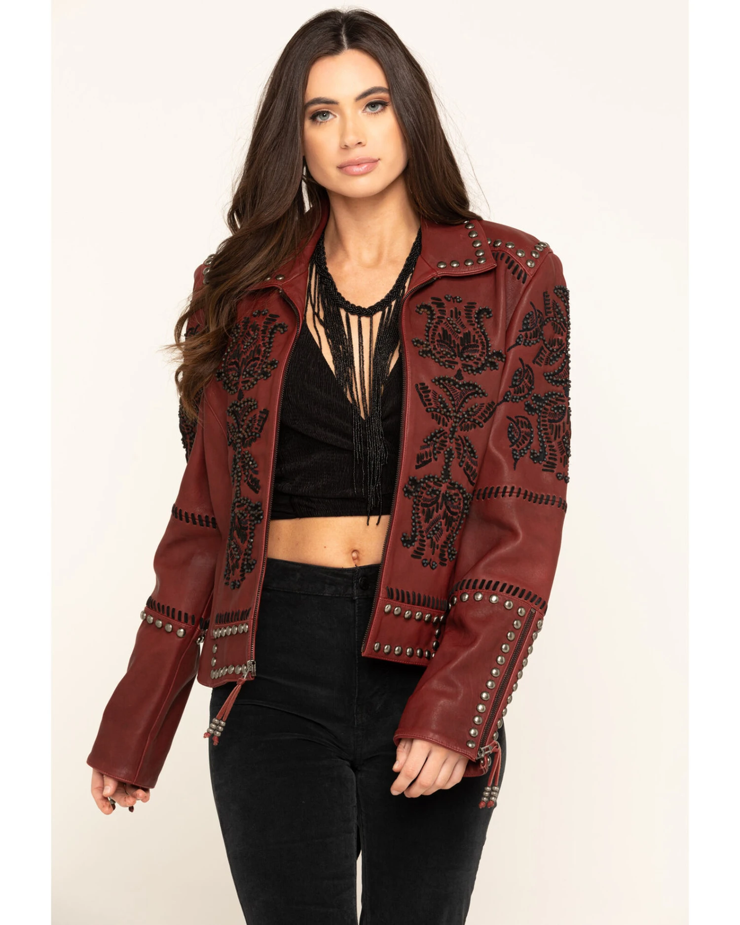 Double D Ranch Women's Oxblood Tasajulillo Jacket 6 Double D Ranch Women's Oxblood Tasajulillo Jacket - Image 4