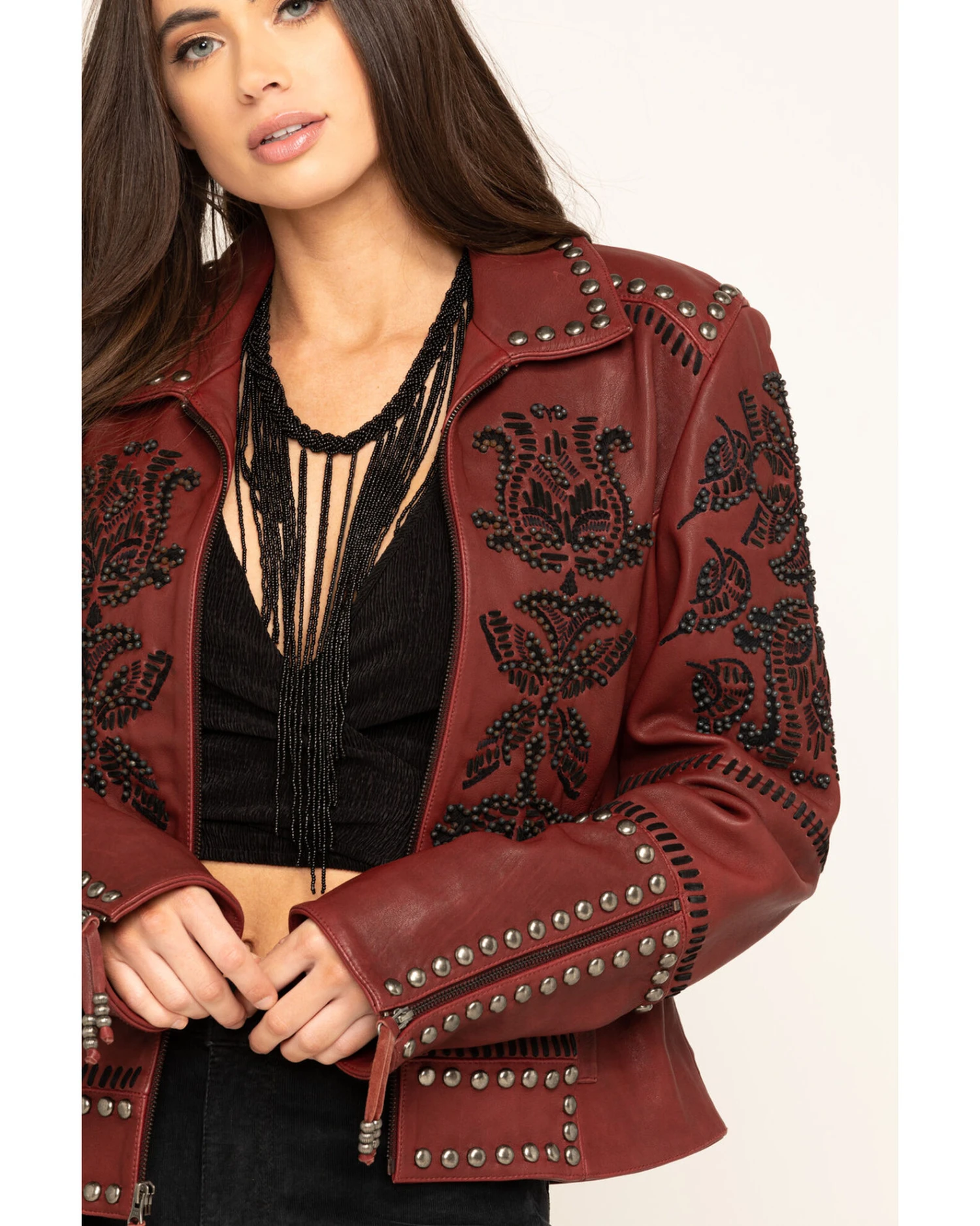 Double D Ranch Women's Oxblood Tasajulillo Jacket 4 Double D Ranch Women's Oxblood Tasajulillo Jacket - Image 2