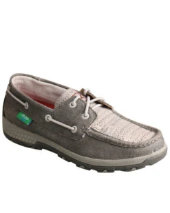 Twisted X Women's Silver CellStretch Boat Shoes - Moc Toe -Country Clothing Store 2000291741 040 P1