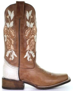 Corral Women's Honey Floral Western Boots - Square Toe -Country Clothing Store 2000292395 280 P2