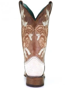 Corral Women's Honey Floral Western Boots - Square Toe -Country Clothing Store 2000292395 280 P4