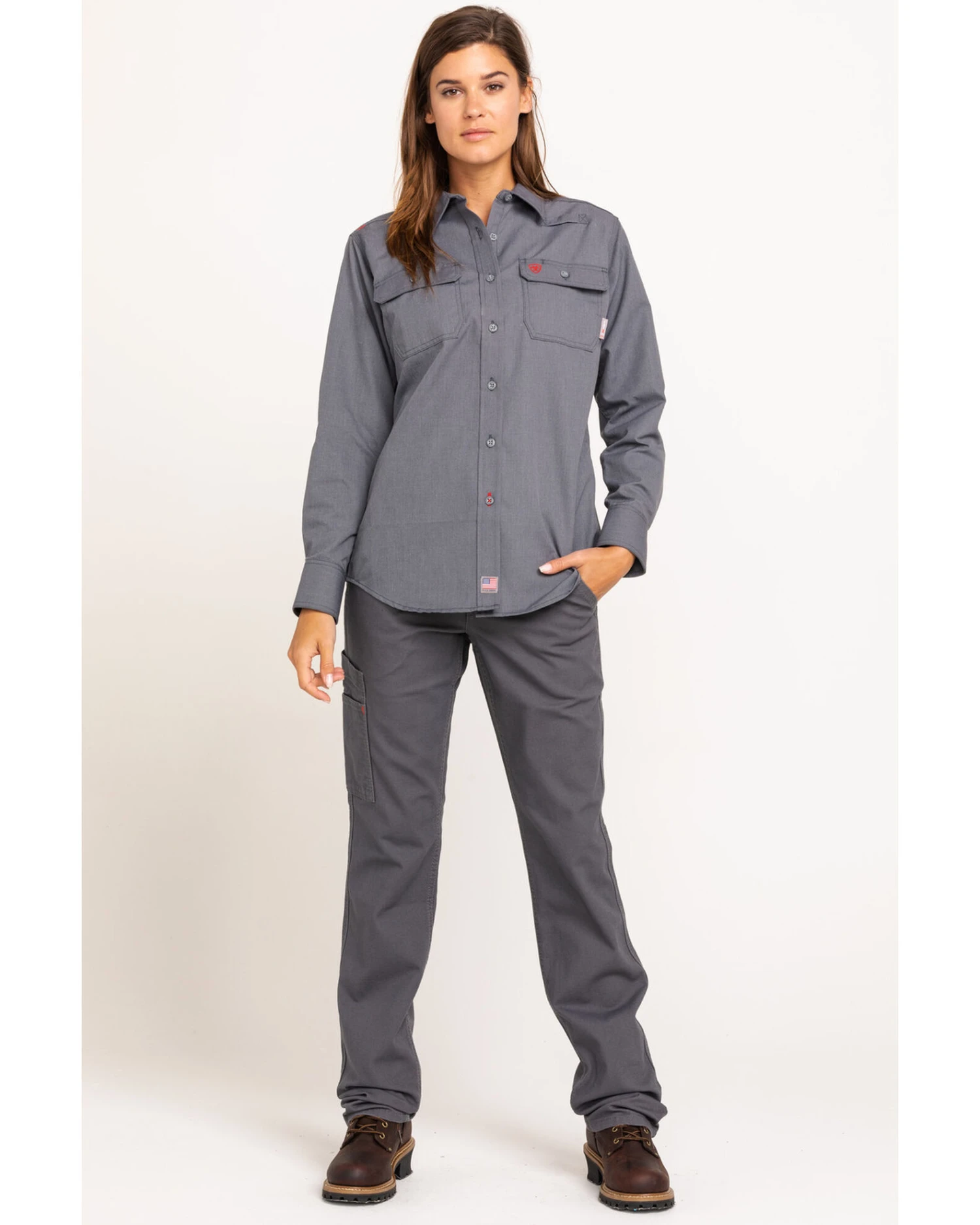 Ariat Women's FR Featherlight Long Sleeve Work Shirt 6 Ariat Women's FR Featherlight Long Sleeve Work Shirt - Image 4