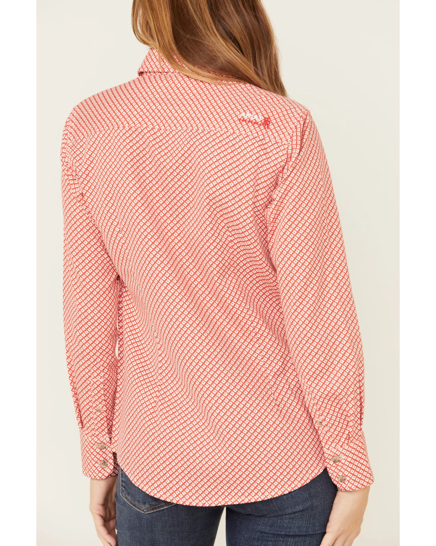 Ariat Women's FR Sofia Geo Print Long Sleeve Button Down Work Shirt 7 Ariat Women's FR Sofia Geo Print Long Sleeve Button Down Work Shirt - Image 5