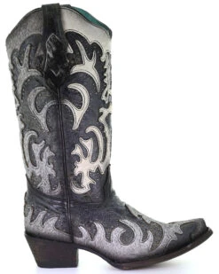 Corral Women's Gray Fur Overlay Western Boots - Snip Toe -Country Clothing Store 2000295318 001 P2