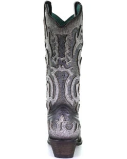 Corral Women's Gray Fur Overlay Western Boots - Snip Toe -Country Clothing Store 2000295318 001 P4