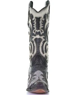 Corral Women's Gray Fur Overlay Western Boots - Snip Toe -Country Clothing Store 2000295318 001 P5