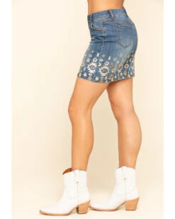 Stetson Women's Denim Southwestern Embroidered Mini Skirt 13 Stetson Women's Denim Southwestern Embroidered Mini Skirt -Country Clothing Store 2000295457 400 P3