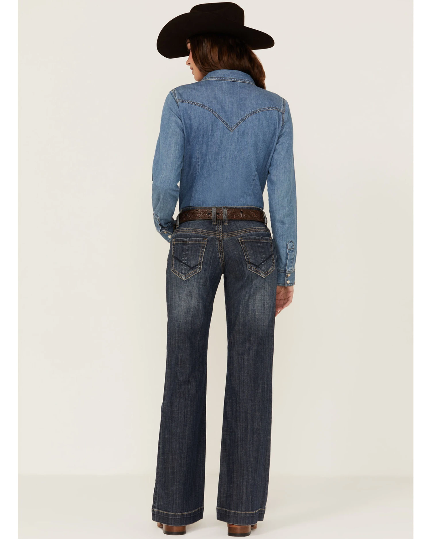 Stetson Women's 214 Dark Wash City Trousers 5 Stetson Women's 214 Dark Wash City Trousers - Image 3