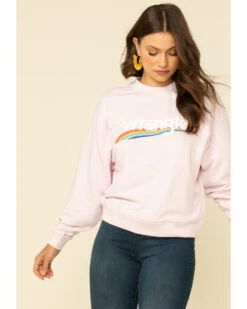 Wrangler Retro Women's Lilac High Rib Pullover -Country Clothing Store 2000308273 530 P1