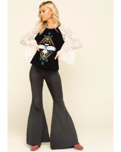 Free People Women's High Rise Dark Wash Just Float On Flare Jeans -Country Clothing Store 2000309730 001 P1