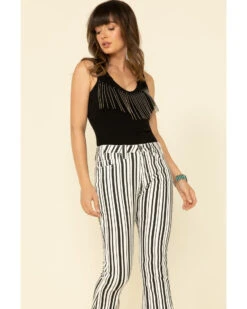 Rock & Roll Denim Women's Stripe High Rise Flare Jeans -Country Clothing Store 2000313369 100 P5