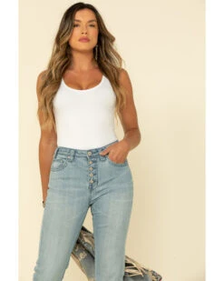 Rock & Roll Denim Women's Button Bandana Hem Trousers -Country Clothing Store 2000313373 400 P2