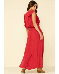 Stetson Women's Red Textured Ruffle Maxi Dress -Country Clothing Store 2000313392 600 P2
