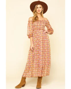 Molly Bracken Women's Pink Print Smock Dress -Country Clothing Store 2000319580 650 P1