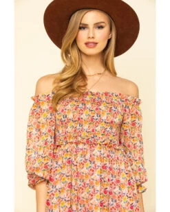 Molly Bracken Women's Pink Print Smock Dress -Country Clothing Store 2000319580 650 P4