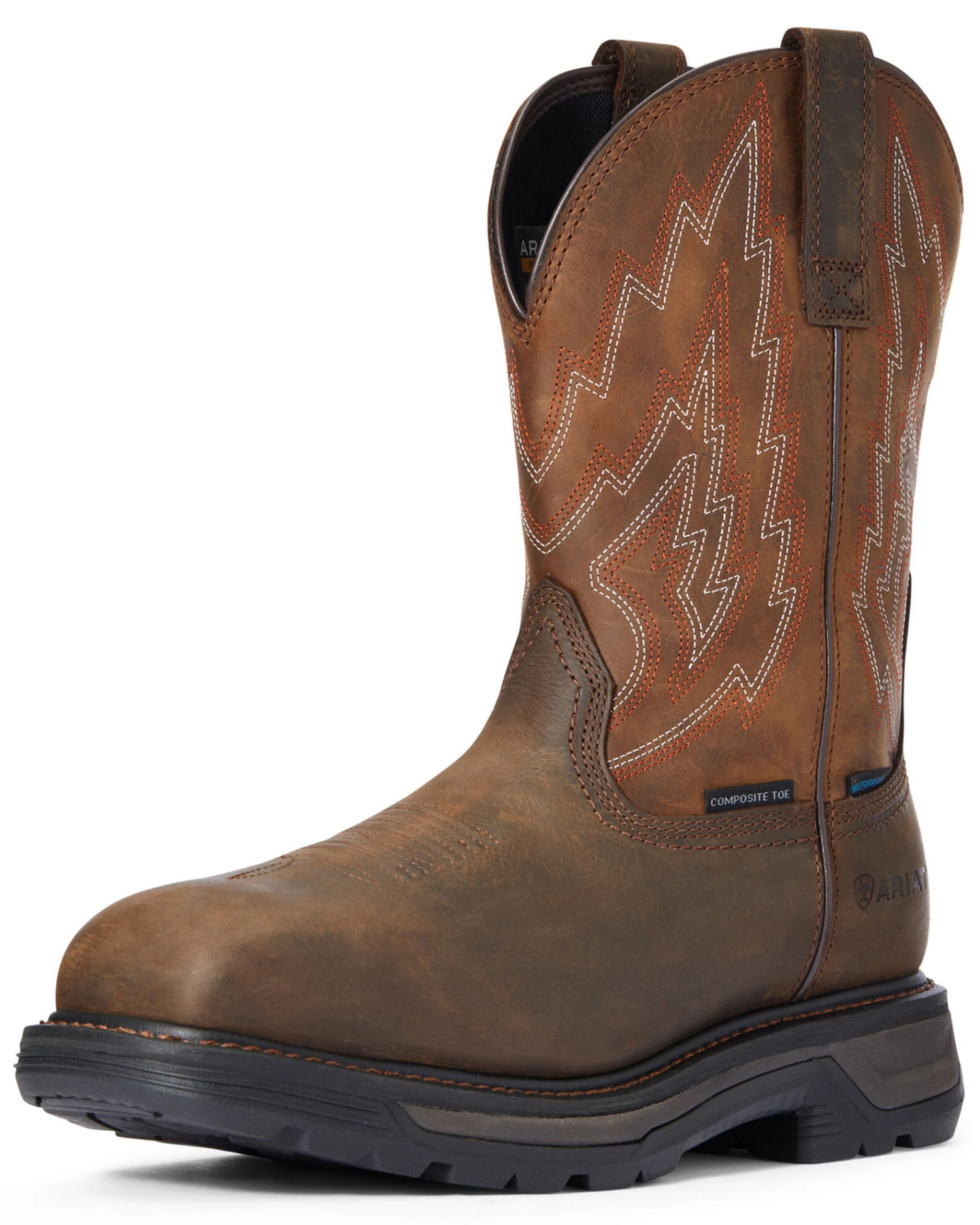 Ariat Men's Waterproof Big Rig Western Work Boots - Composite Toe 6 Ariat Men's Waterproof Big Rig Western Work Boots - Composite Toe - Image 4