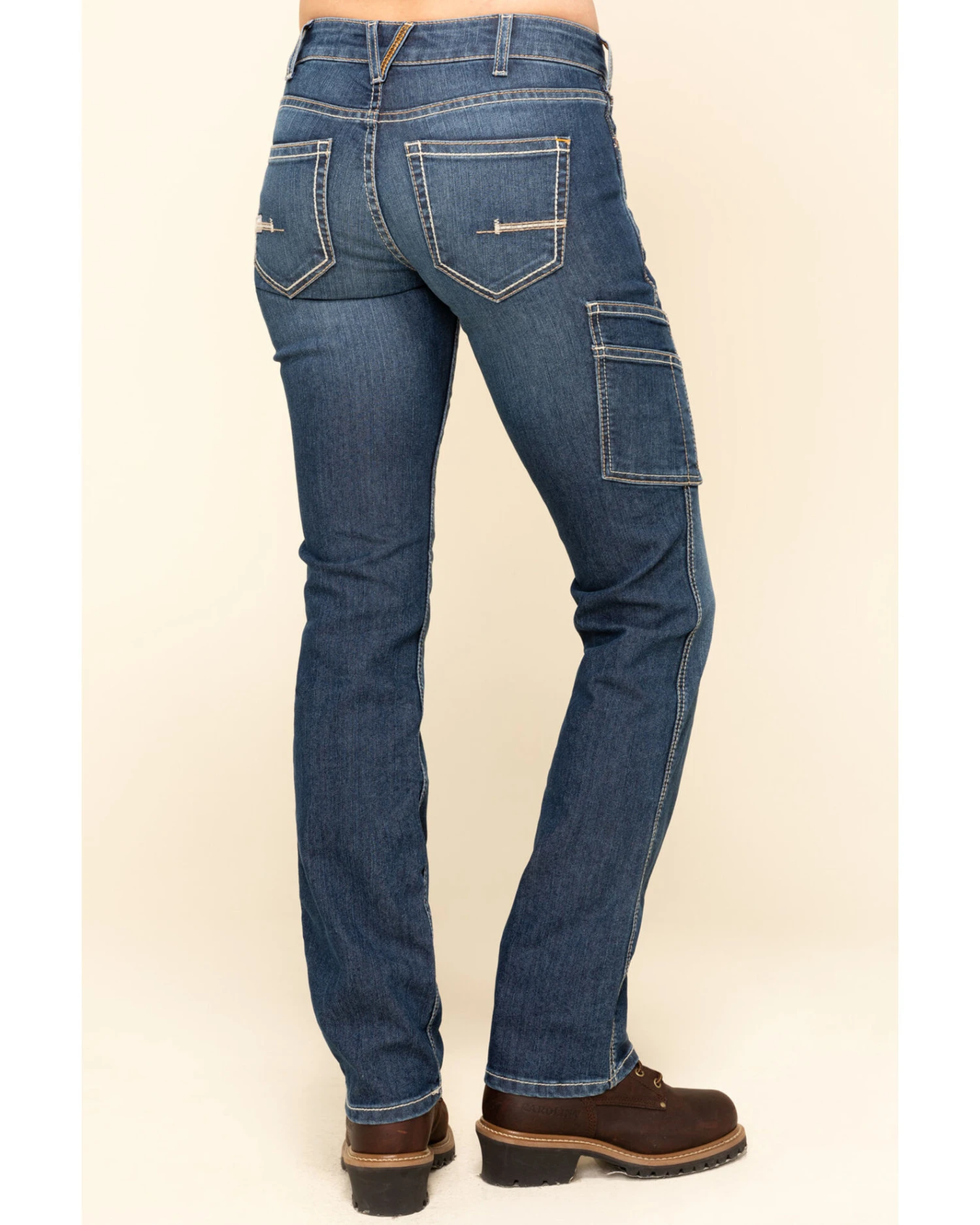 Ariat Women's Rebar Mid Rise Durastretch Nightride Riveter Work Straight Jeans 5 Ariat Women's Rebar Mid Rise Durastretch Nightride Riveter Work Straight Jeans - Image 3
