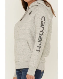 Carhartt Women's Clarksburg Sleeve Logo Hooded Sweatshirt -Country Clothing Store 2000322796 070 P2