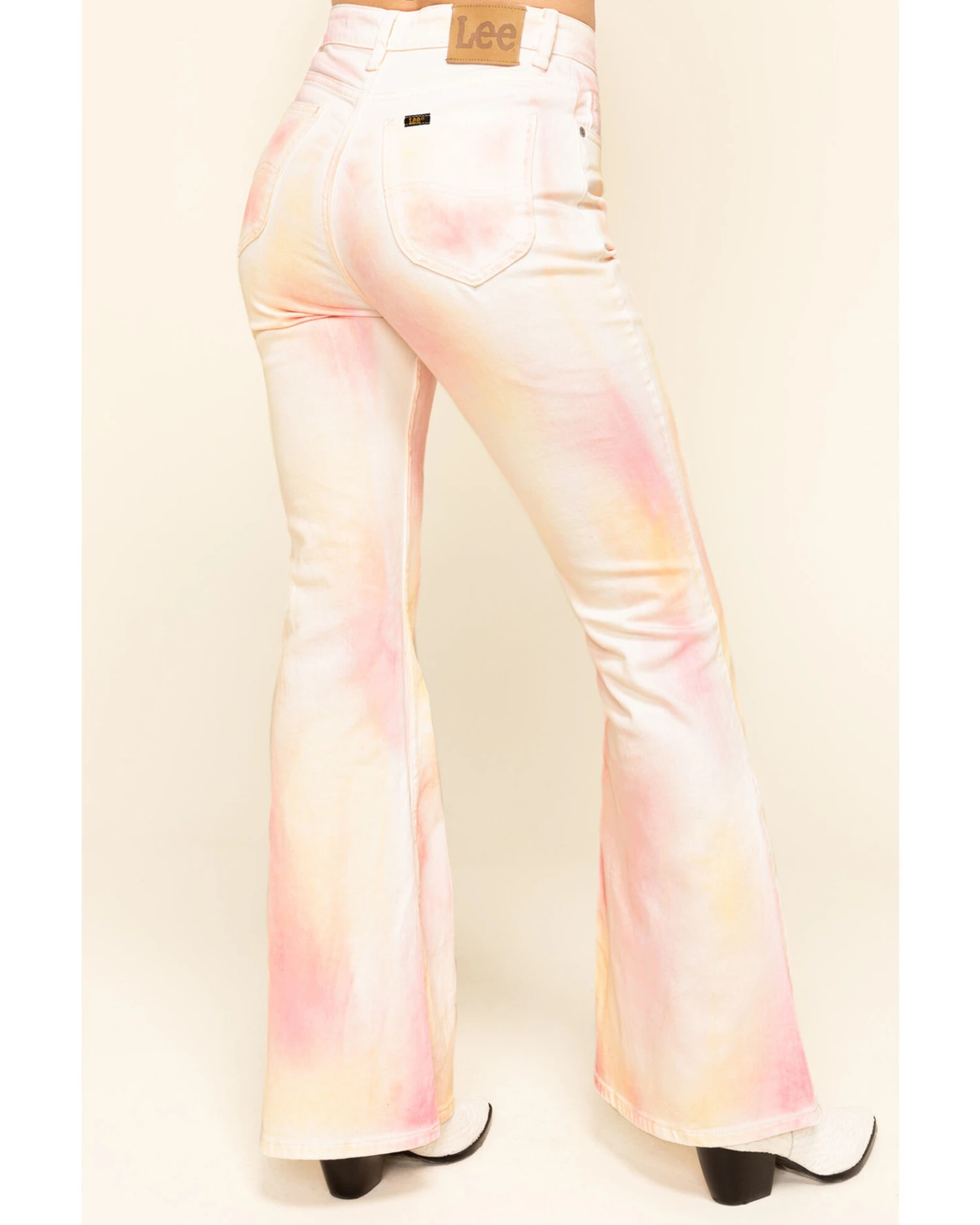 Lee Women's Tie Dye High Rise Flare Jeans 4 Lee Women's Tie Dye High Rise Flare Jeans - Image 2