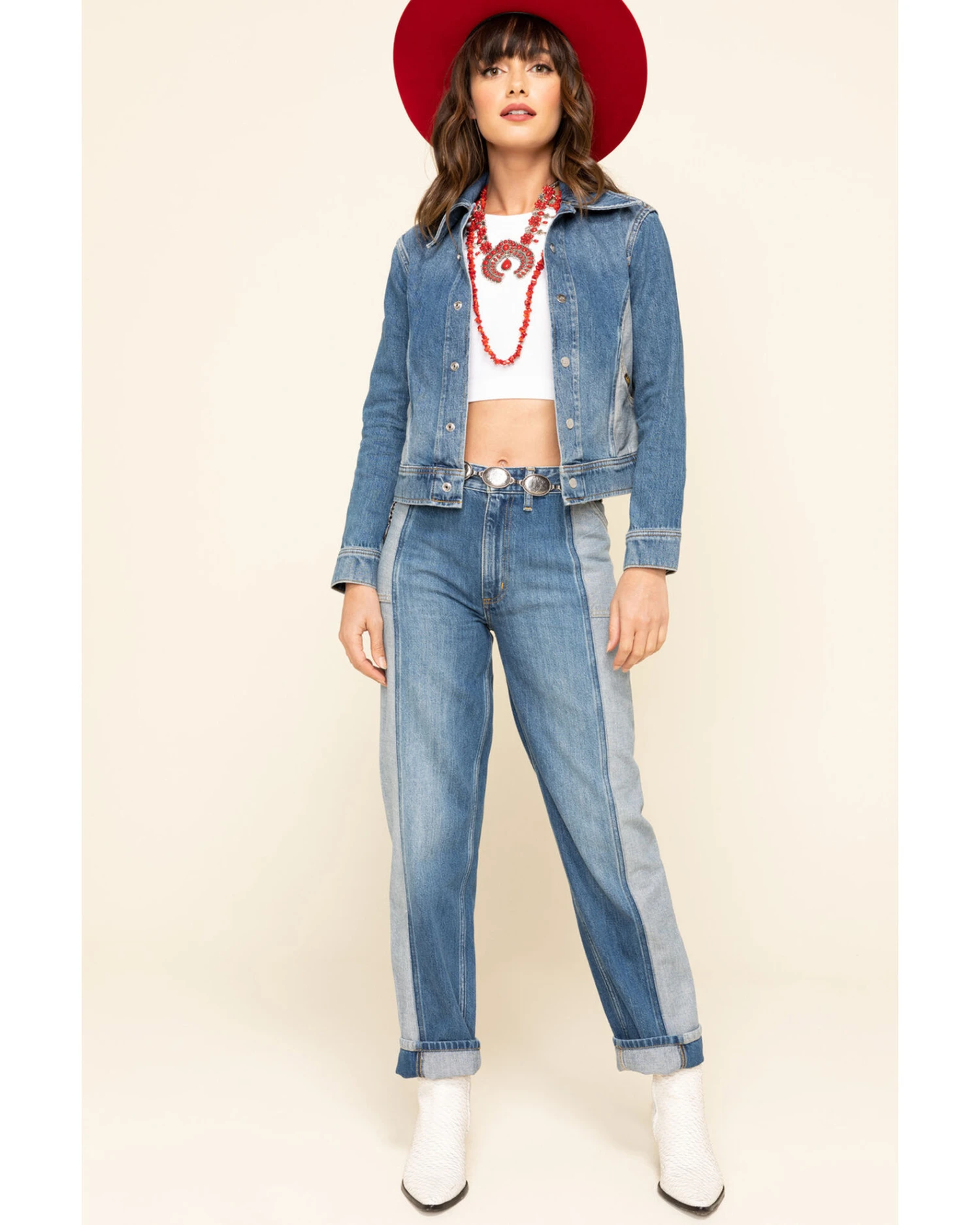 Lee Women's High Rise Seamed Relaxed Stovepipe Jeans 3 Lee Women's High Rise Seamed Relaxed Stovepipe Jeans