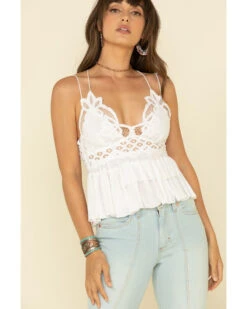 Free People Women's Adella Cami Lace Ruffled Tank Top -Country Clothing Store 2000325212 100 P2