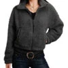 Stetson Women's Charcoal Fuzzy Fleece Jacket -Country Clothing Store 2000326081 022 P1