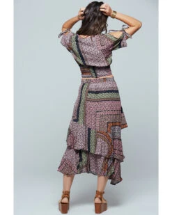 Band Of The Free Women's Patchwork Ruffle Skirt -Country Clothing Store 2000327399 900 P2