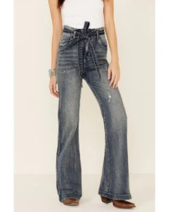 Flying Tomato Women's Tie-Front Flare Jeans -Country Clothing Store 2000327499 400 P2