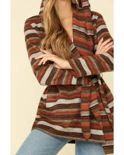 Cripple Creek Women's Orange Striped Blanket Wrap Jacket -Country Clothing Store 2000327628 800 P5