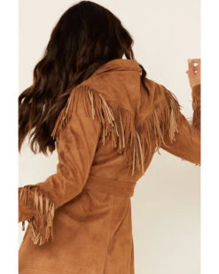 MINKPINK Women's Tan We Are Free Fringe Jacket -Country Clothing Store 2000328411 280 P5