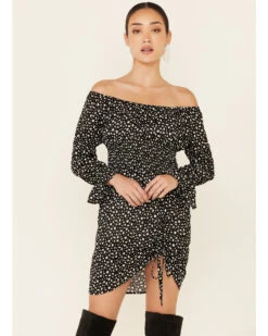 Rock & Roll Denim Women's Off The Shoulder Smocked Dress -Country Clothing Store 2000333098 900 P1