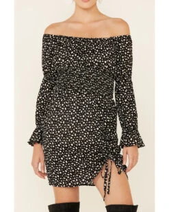 Rock & Roll Denim Women's Off The Shoulder Smocked Dress -Country Clothing Store 2000333098 900 P3