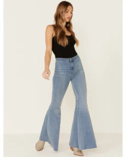 Free People Women's Light Wash High Rise Just Float On Flare Jeans -Country Clothing Store 2000334209 400 P1