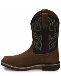 Justin Men's Fireman Black Western Boots - Square Toe -Country Clothing Store 2000334478 280 P3