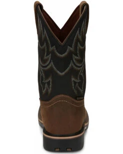 Justin Men's Fireman Black Western Boots - Square Toe -Country Clothing Store 2000334478 280 P4