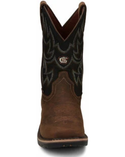 Justin Men's Fireman Black Western Boots - Square Toe -Country Clothing Store 2000334478 280 P5