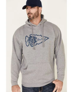 Tin Haul Men's Gray Native Arrowhead Graphic Hooded Sweatshirt -Country Clothing Store 2000336421 020 P1